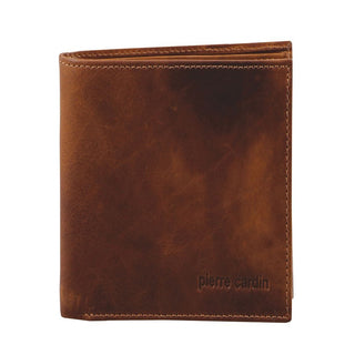 Leather Wallet Chestnut / Leather PC 2817 CHES Pierre Cardin Rustic Leather Tri-Fold Men's Wallet in Chestnut