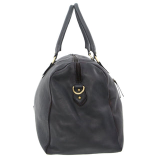 Overnight Bag Black / Leather PC 3335 BLK Pierre Cardin Smooth Leather Overnight Bag in Black