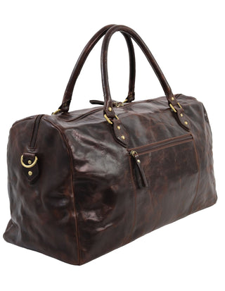 Overnight Bag Chocolate / Leather PC 3335 CHOC Pierre Cardin Smooth Leather Overnight Bag in Chocolate