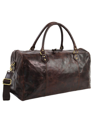 Overnight Bag Chocolate / Leather PC 3335 CHOC Pierre Cardin Smooth Leather Overnight Bag in Chocolate