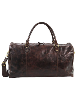 Overnight Bag Chocolate / Leather PC 3335 CHOC Pierre Cardin Smooth Leather Overnight Bag in Chocolate