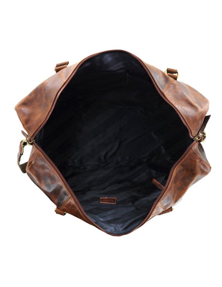 Overnight Bag Cognac / Leather PC 3335 COGN Pierre Cardin Smooth Leather Overnight Bag in Cognac