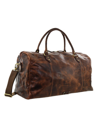 Overnight Bag Cognac / Leather PC 3335 COGN Pierre Cardin Smooth Leather Overnight Bag in Cognac