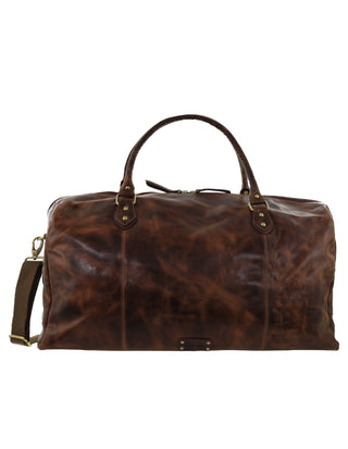 Overnight Bag Cognac / Leather PC 3335 COGN Pierre Cardin Smooth Leather Overnight Bag in Cognac