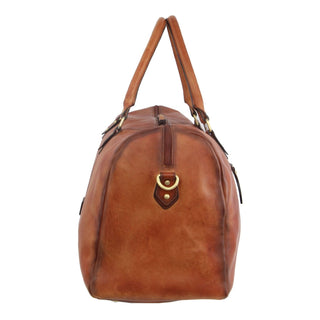 Overnight Bag Cognac / Leather PC 3335 COGN Pierre Cardin Smooth Leather Overnight Bag in Cognac