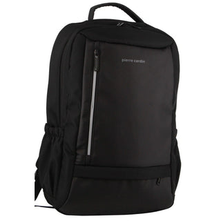 Backpack Black / Polyester PC 3853 BLK Pierre Cardin Travel & Business Backpack with Built-in USB Port in Black