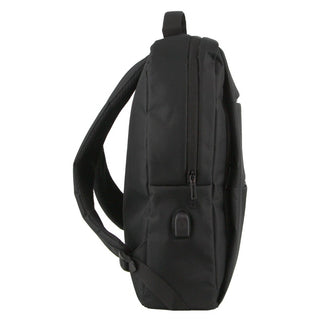 Backpack Black / Polyester PC 3854 BLK Pierre Cardin Travel & Business Backpack with Built-in USB Port in Black