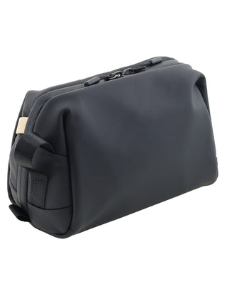 Toiletry Bag Black / Wax-finish PU PC 4154 BLK Pierre Cardin Travel Wash Bag in Black