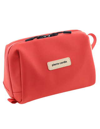 Toiletry Bag Red / Wax-finish PU PC 4154 RED Pierre Cardin Travel Wash Bag in Red