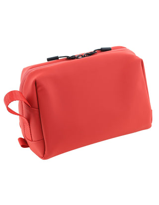 Toiletry Bag Red / Wax-finish PU PC 4154 RED Pierre Cardin Travel Wash Bag in Red