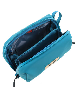 Toiletry Bag Turquoise / Wax-finish PU PC 4154 TURQ Pierre Cardin Travel Wash Bag in Turquoise
