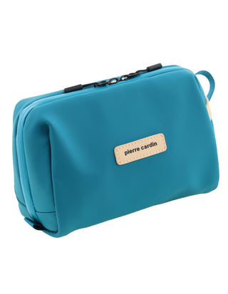 Toiletry Bag Turquoise / Wax-finish PU PC 4154 TURQ Pierre Cardin Travel Wash Bag in Turquoise