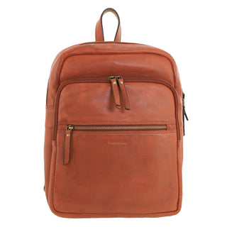 Backpack Cognac / Leather PC 3332 COGN Pierre Cardin Vintage Leather Laptop Backpack in Cognac