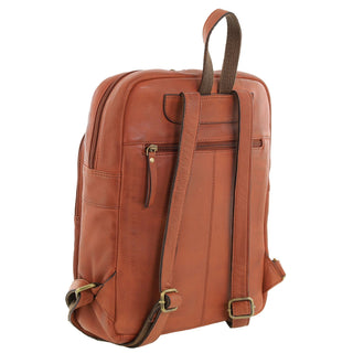 Backpack Cognac / Leather PC 3332 COGN Pierre Cardin Vintage Leather Laptop Backpack in Cognac