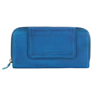 Leather Wallet Aqua / Leather PC 3632 AQUA Pierre Cardin Women's Leather Bi-Fold Tab Wallet in Aqua