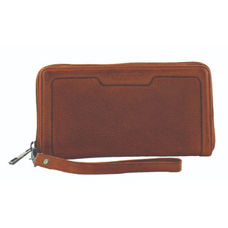 Leather Wallet Cognac / Leather PC 3630 COGN Pierre Cardin Women's Leather Zip around wallet w/ Wristlet in Cognac