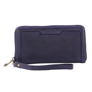 Leather Wallet Purple / Leather PC 3630 PRPL Pierre Cardin Women's Leather Zip around wallet w/ Wristlet in Purple