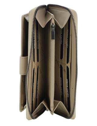 Zip-Around Wallet Taupe / Leather PC 3745 TAUP Pierre Cardin Women's Leather Zip around wallet w/ Wristlet in Taupe
