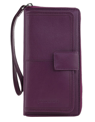 Zip-Around Wallet Wine / Leather PC 3745 WINE Pierre Cardin Women's Leather Zip around wallet w/ Wristlet in Wine