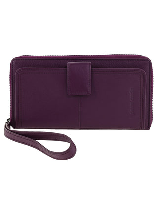 Zip-Around Wallet Wine / Leather PC 3745 WINE Pierre Cardin Women's Leather Zip around wallet w/ Wristlet in Wine