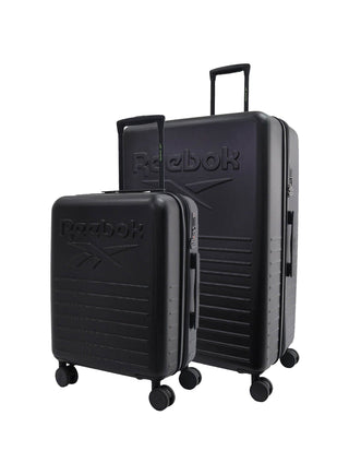 Hard Shell Luggage Black / Polycarbonate (PC) RB 02LC BLACK Reebok Adventure Hard Shell Large and Cabin Bundle 2-Piece Set
