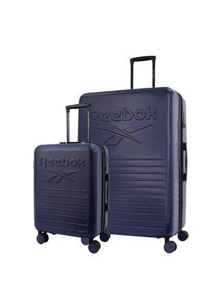 Hard Shell Luggage Navy / Polycarbonate (PC) RB 02LC NAVY Reebok Adventure Hard Shell Large and Cabin Bundle 2-Piece Set