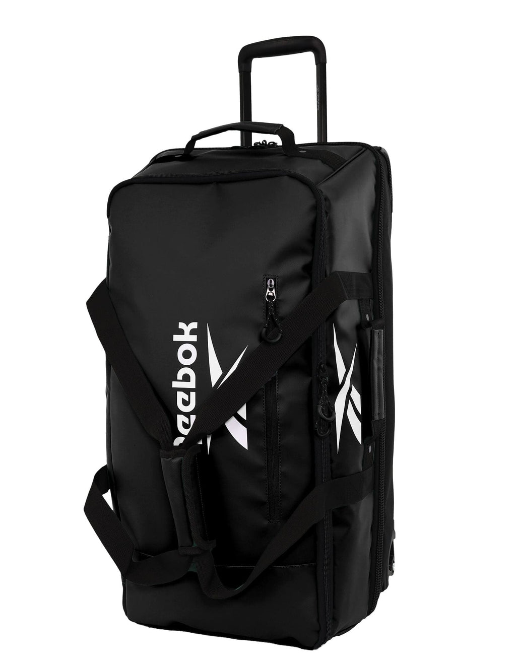 Reebok All Star 72cm LARGE Leather Film Soft Shell Suitcase in Black ...