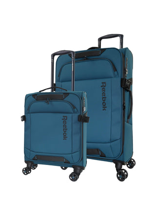 Hard Shell Luggage Teal / Water Resistant Coated Nylon RB 04LC TEAL Reebok Pro Teal Soft Shell Large and Cabin Bundle 2-Piece Set