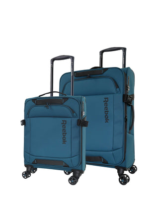 Hard Shell Luggage Teal / Water Resistant Coated Nylon RB 04MC TEAL Reebok Pro Teal Soft Shell Medium and Cabin Bundle 2-Piece Set