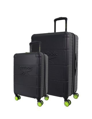 Hard Shell Luggage Black / Polycarbonate (PC) RB 03MC BLACK Reebok Wanderer Black Hard Shell Medium and Cabin Bundle 2-Piece Set