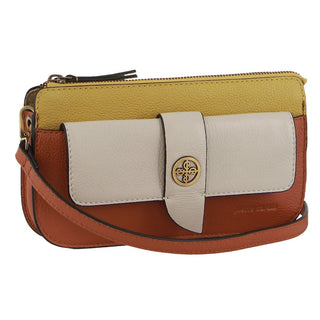 Pierre Cardin Leather Crossbody/Clutch Bag in Bone