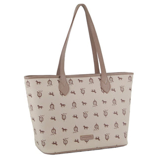 Handbag/Tote Bag Beige / Canvas Print/Leather Trim PC 3846  BEIGE/TAUPE Pierre Cardin Canvas Print/Leather Trim Tote Bag in Beige