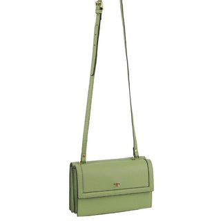 Crossbody Bag Jade / Leather PC 3809 JADE Pierre Cardin Ladies Leather Flap Over Cross Body Bag in Jade