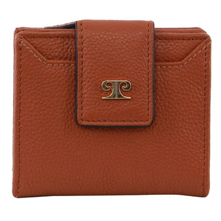 Leather Wallet Cognac / Leather PC 3862 COGN Pierre Cardin Ladies Leather Flip-over Bi-fold Wallet in Cognac