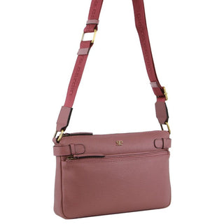 Crossbody bag Rose / Leather PC 3799 ROSE Pierre Cardin Ladies Leather Webbing Strap Handbag in Rose