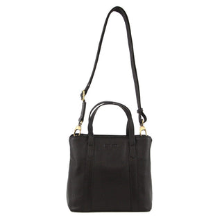 Handbag/Tote Bag Black / Leather PC 3796 BLK Pierre Cardin Ladies Leather Webbing Strap Tote Bag in Black