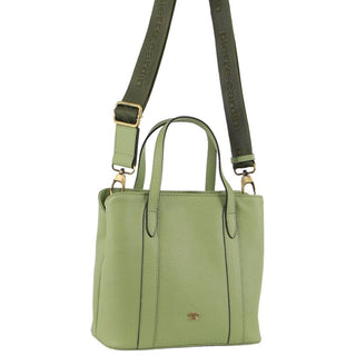 Handbag/Tote Bag Jade / Leather PC 3796 JADE Pierre Cardin Ladies Leather Webbing Strap Tote Bag in Jade