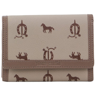 Leather Wallet Beige / Leather PC 3865 BEIGE/TAUPE Pierre Cardin Leather Art Design Bi-Fold Flap Wallet in Beige