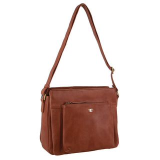 Crossbody bag Tan / Leather PC 3832 TAN Pierre Cardin Leather Cross Body Bag in Tan