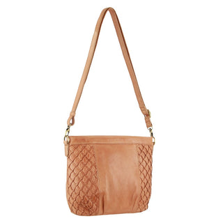 Crossbody bag Apricot / Leather PC 3687 APRICOT Pierre Cardin Leather Embossed Crossbody Bag in Apricot