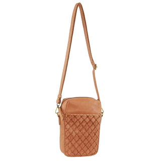 Crossbody bag Apricot / Leather PC 3686 APRICOT Pierre Cardin Leather Embossed Phone Crossbody Bag in Apricot