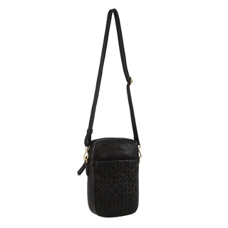 Crossbody bag Black / Leather PC 3686 BLK Pierre Cardin Leather Embossed Phone Crossbody Bag in Black