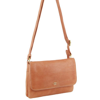 Crossbody bag Apricot / Leather PC 3836 APT Pierre Cardin Leather Flap-over Crossbody Bag in Apricot