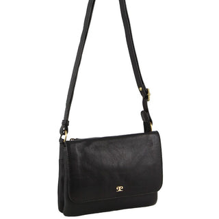 Crossbody bag Black / Leather PC 3836 BLK Pierre Cardin Leather Flap-over Crossbody Bag in Black