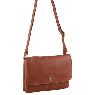 Crossbody bag Tan / Leather PC 3836 TAN Pierre Cardin Leather Flap-over Crossbody Bag in Tan