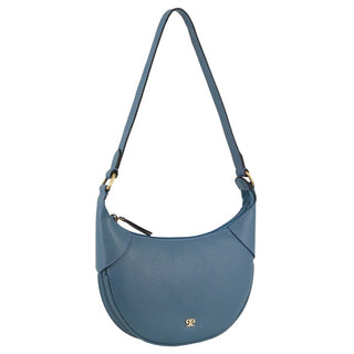 Shoulder Bag Blue / Leather PC 3781 BLUE Pierre Cardin Leather Ladies Crescent Shoulder Bag in Blue