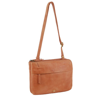 Crossbody bag Apricot / Leather PC 3833 APT Pierre Cardin Leather Ladies Crossbody Bag in Apricot