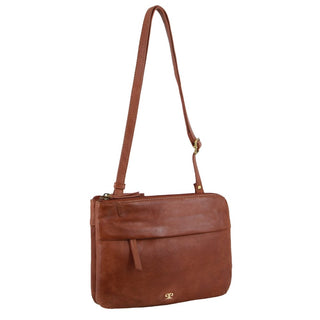 Crossbody bag Tan / Leather PC 3833 TAN Pierre Cardin Leather Ladies Crossbody Bag in Tan