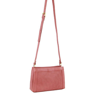 Crossbody Bag Marsala / Leather PC 3803 MARS Pierre Cardin Leather Ladies Perforated Design Cross Body Bag in Marsala