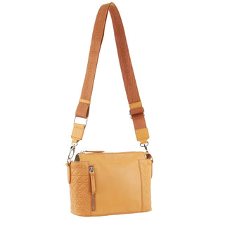 Crossbody bag Apricot / Leather PC 3684 APRICOT Pierre Cardin Leather Ladies Square Crossbody Bag in Apricot